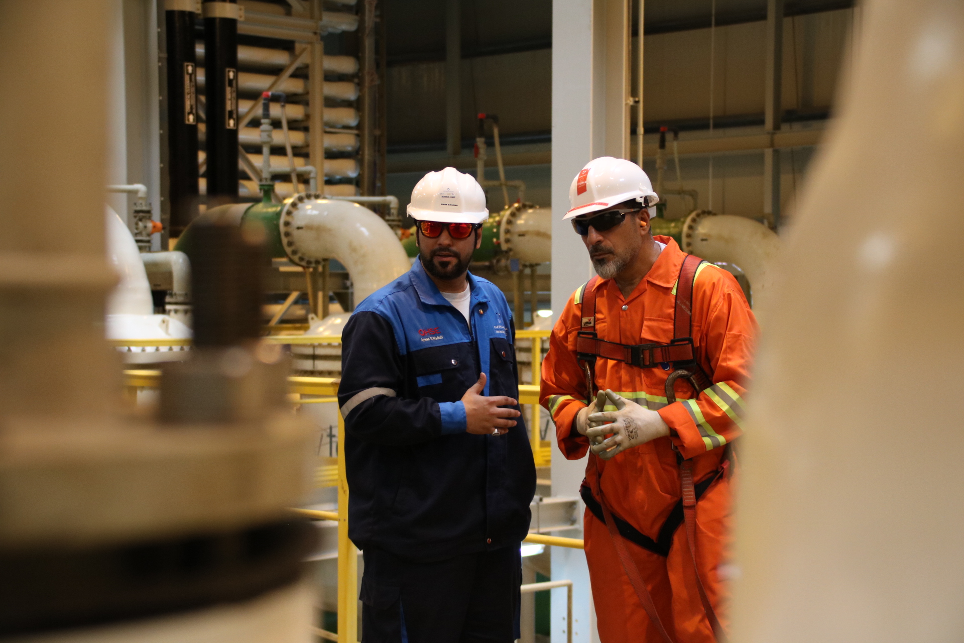 SOS technicians at plant equipment station